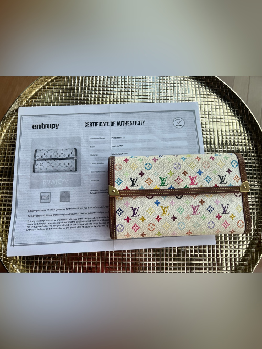 💎 Louis Vuitton Multicolor Monogram White Canvas Snap Continental Wallet